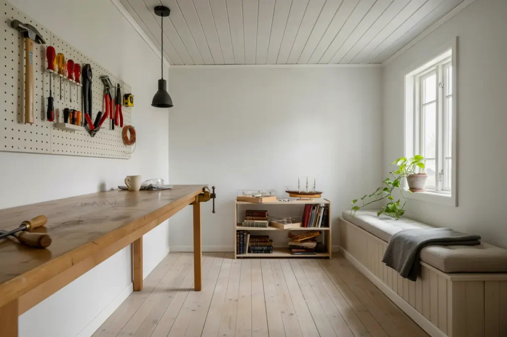 inv ndig renovering av k llare till hobbyrum i m larh jden
